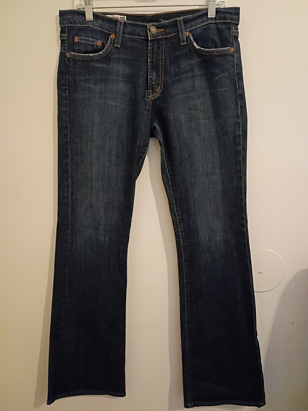 VTG 90's Red Engine Women’s Dark Wash Bootcut Mid-rise Jeans Y2K Sz 31